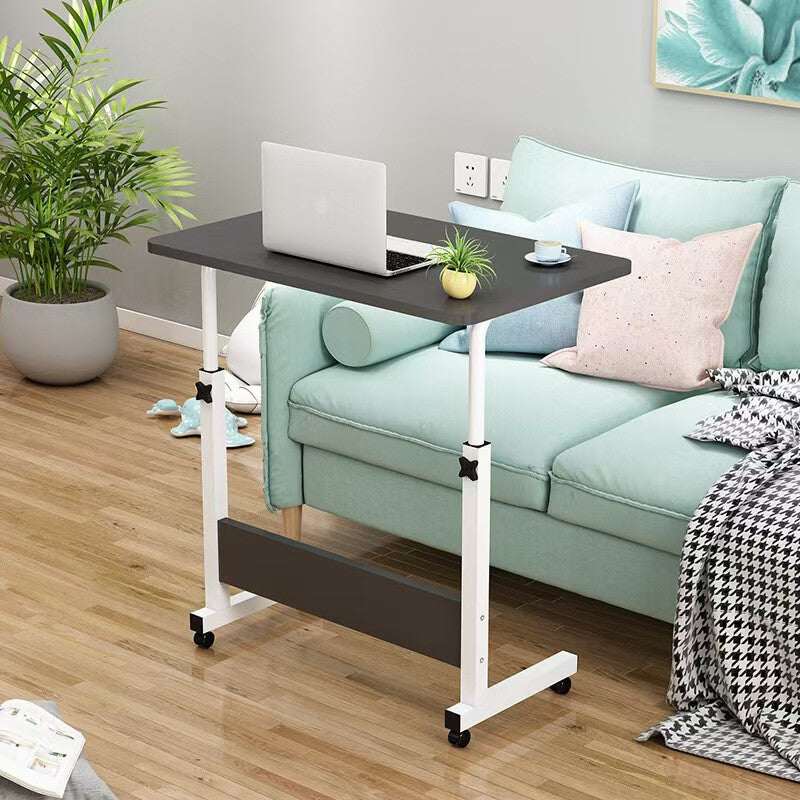 Table d’ordinateur mobile et réglable – Bureau multifonction sur roulettes pour lit, canapé ou bureau