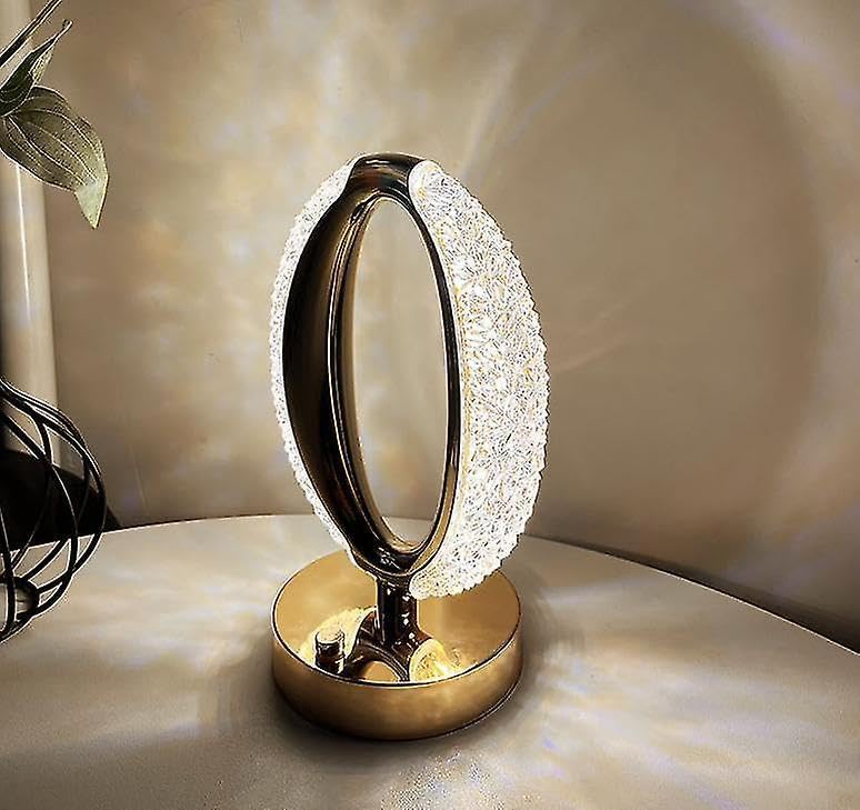 Lampe de table LED en cristal avec capteur tactile intelligent