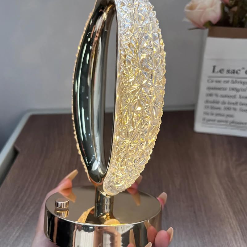 Lampe de table LED en cristal avec capteur tactile intelligent