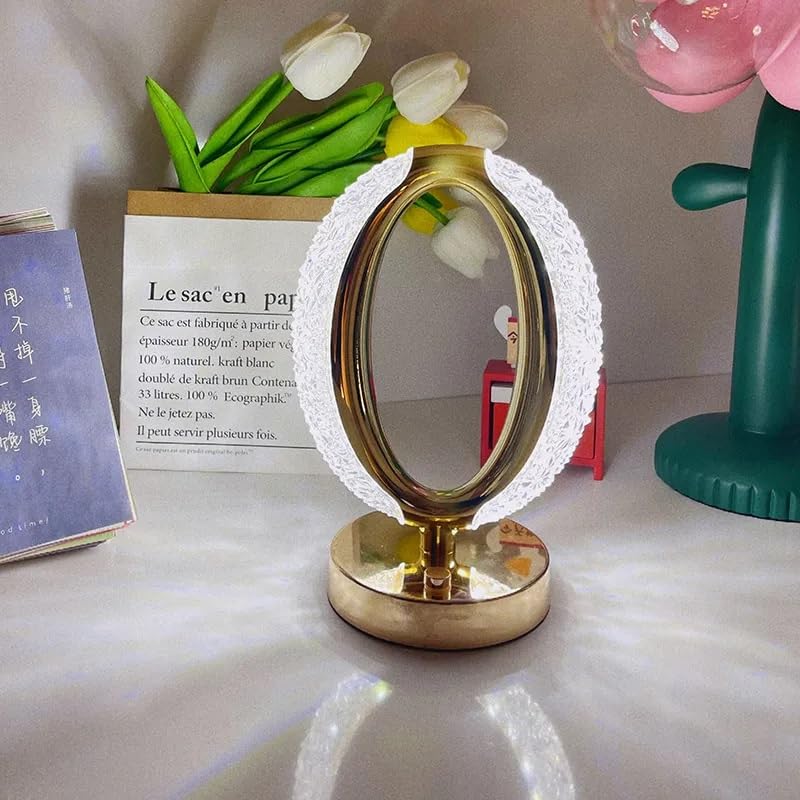 Lampe de table LED en cristal avec capteur tactile intelligent