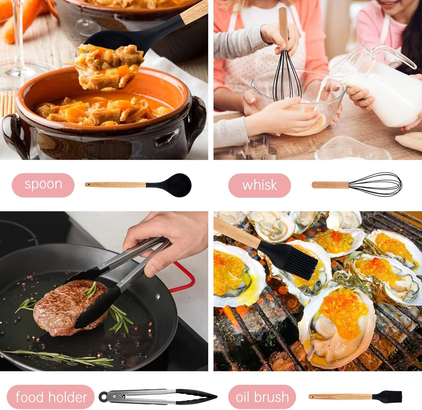 ensemble d'ustensiles de cuisine 12 pièces