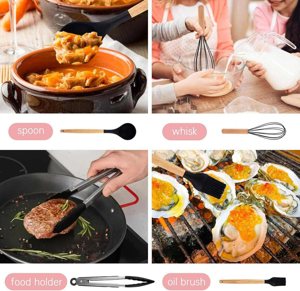 ensemble d'ustensiles de cuisine 12 pièces