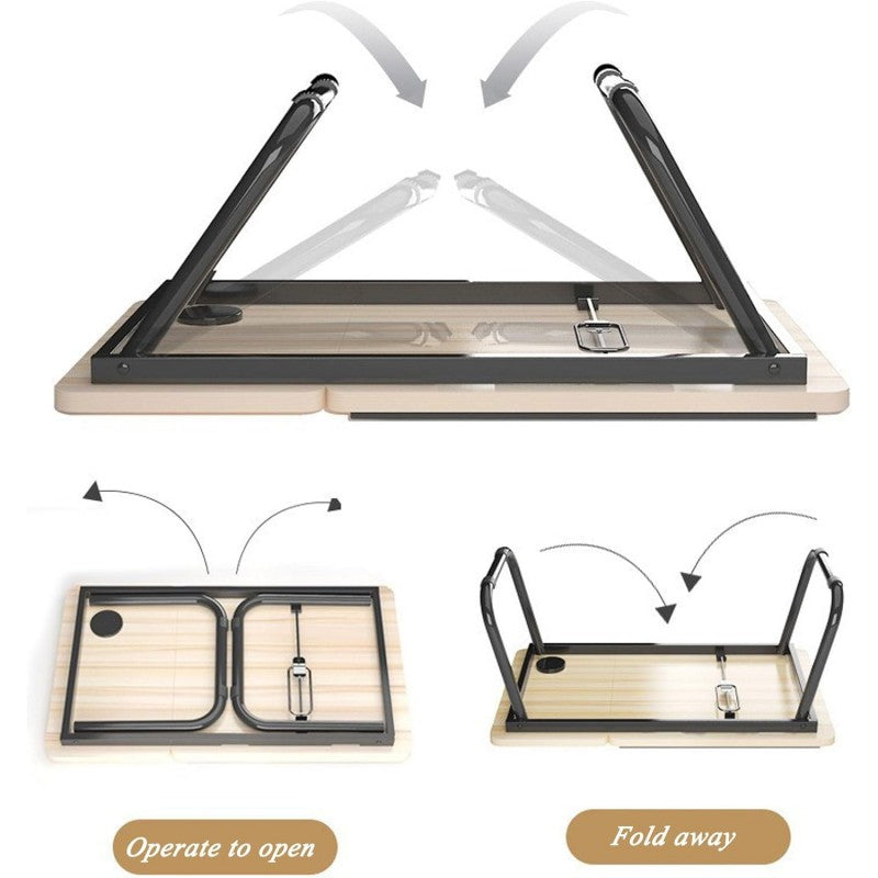 Bureau Portable pour lit, Table Pliante avec 5 Angles réglables