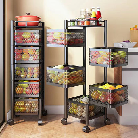 Panier De Rangement en Métal à 5 Niveaux