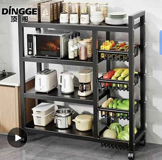 étagère Cuisine,Meuble Rangement Cuisine,Chariot de Rangement avec roulettes