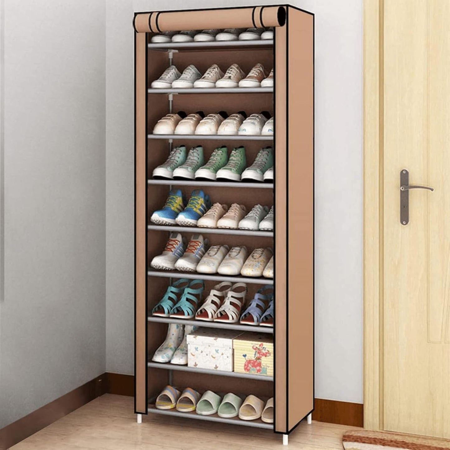 Meuble à chaussures simple à 10 niveaux