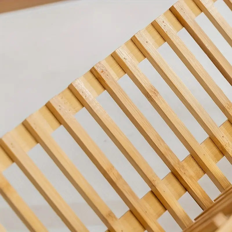 Égouttoir à vaisselle en bambou, porte-ustensiles pliable, égouttoir à vaisselle en bois
