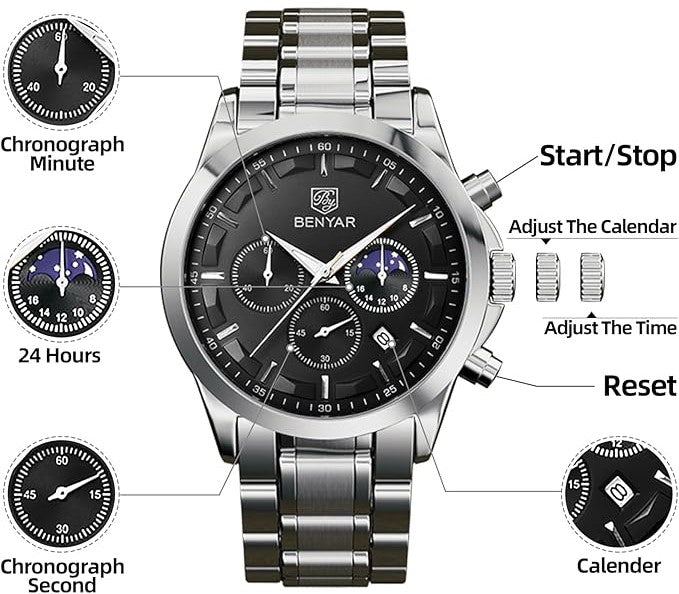 Montre Benyar vivana Analogique Quartz Chronographe