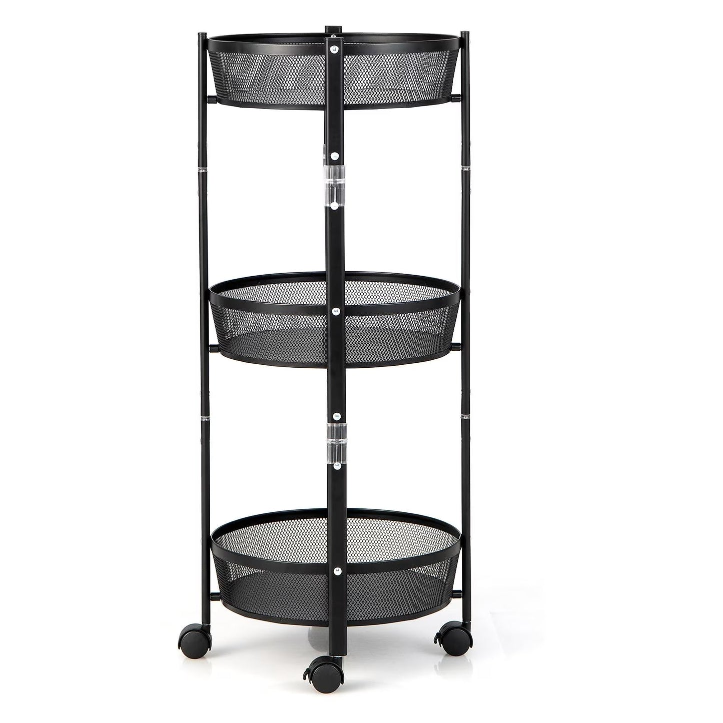 Chariot de Rangement Pliable 3 Niveaux