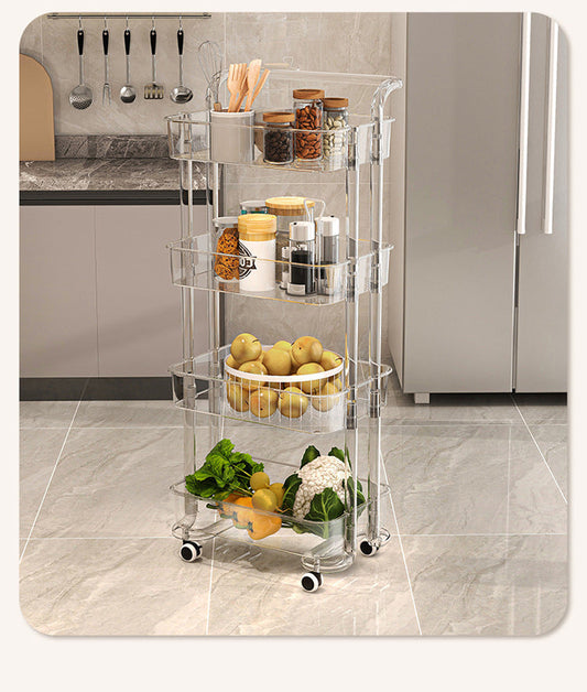 chariot vivana de rangement utilitaire transparent