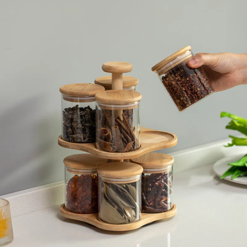 Organiseur polyvalent Vivana pour épices en bambou