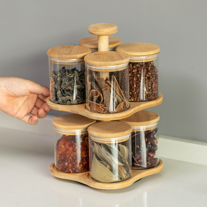 Organiseur polyvalent Vivana pour épices en bambou