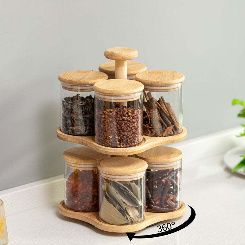 Organiseur polyvalent Vivana pour épices en bambou