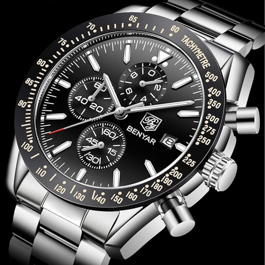 Montre Classique Benyar en Acier Inoxydable