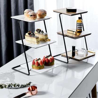 Luxury Wooden Pedestal Cake Stand
