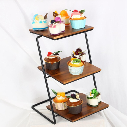 Luxury Wooden Pedestal Cake Stand