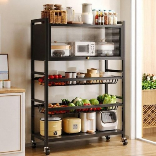 Étagère de Cuisine Multifonction à Roulettes
