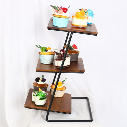 Luxury Wooden Pedestal Cake Stand