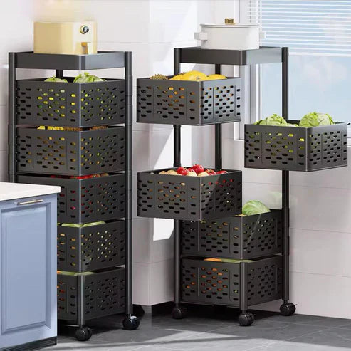 Panier De Rangement en Métal à 5 Niveaux