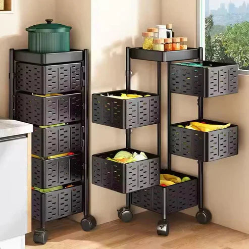 Étagère de rangement rotative pour légumes
