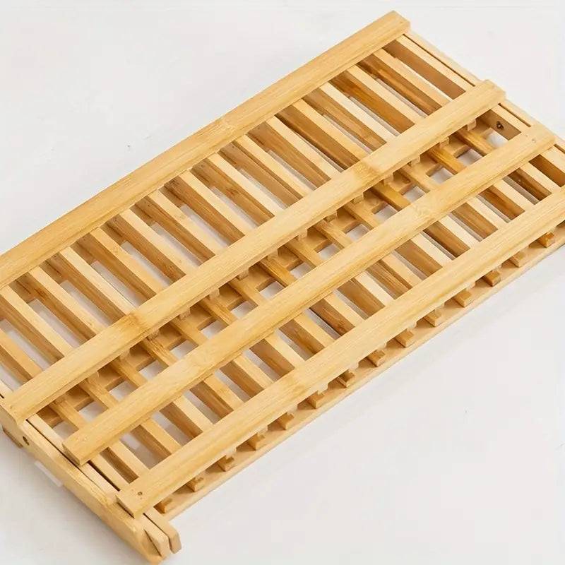 Égouttoir à vaisselle en bambou, porte-ustensiles pliable, égouttoir à vaisselle en bois