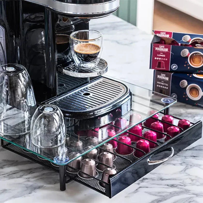 Range-Capsules en Verre et Métal pour Capsules