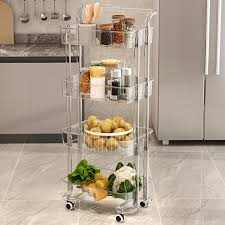 chariot vivana de rangement utilitaire transparent